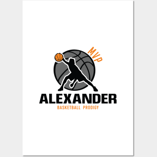 Alexander MVP Custom Player Basketball Prodigy Your Name Posters and Art